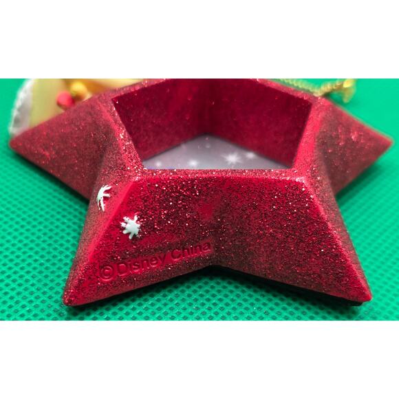 Disney Tinkerbell Fairy Santa Ornament Star Mini Picture Frame Red Peter Pan - Picture 2 of 4